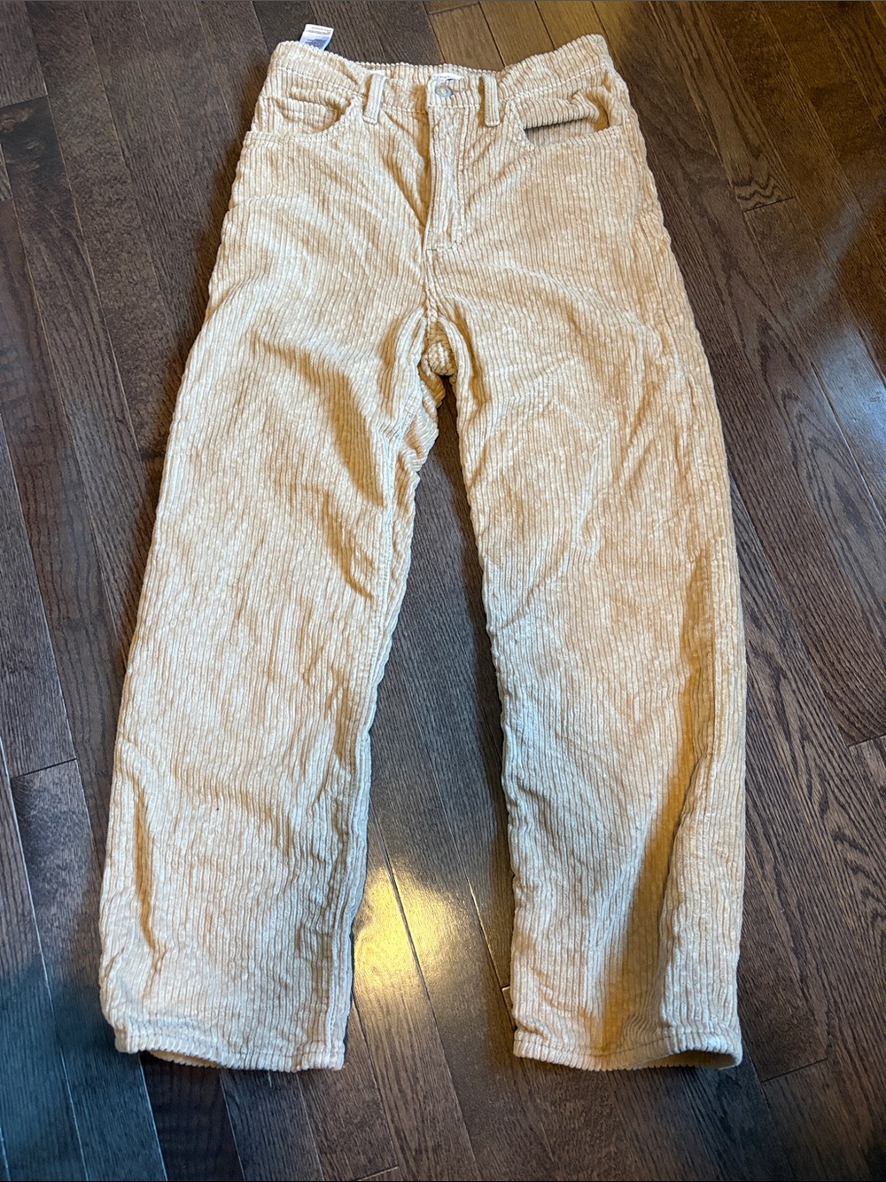 Levi's Cream Corduroy High-Rise Pants